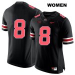 Women's NCAA Ohio State Buckeyes Kendall Sheffield #8 College Stitched No Name Authentic Nike Red Number Black Football Jersey UQ20P68MR